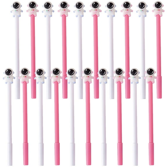 LEORX 20pcs Astronaut Gel Ink Pens Cute Cartoon For Smooth Writing Journaling Pens Birthday Students