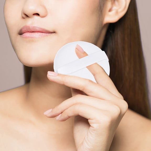 LEORX 20pcs Comfortable Powder Puff White Material for Face Cleaning Girls Salon Use