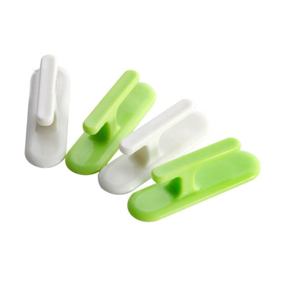 LEORX 20Pcs White Curtain Holdbacks Adhesive Hooks for Easy Curtain Hanging on Various Surfaces