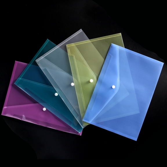 LEORX 20pcs Plastic Document Folder Hanging File Holder for Business Meetings