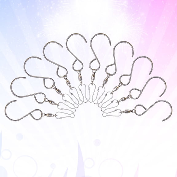 LEORX 20pcs Swivel Hanging Hook S Shape Stainless Steel Hooks for Home Use