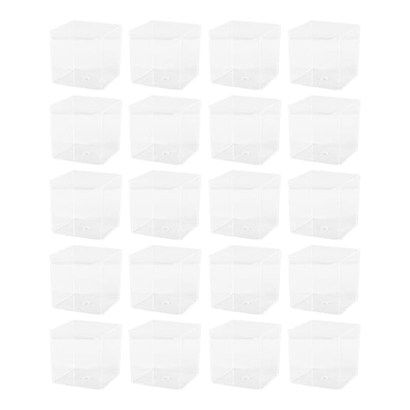LEORX 20pcs Transparent Mousse Cups Small Pudding Containers For Ice Yogurt And Desserts Versatile For Home Use
