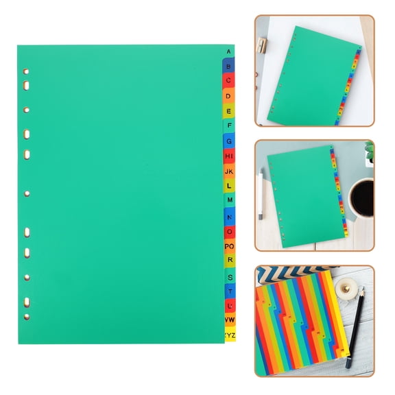 LEORX 21 Pcs Page Dividers The Notebook Classification Tabs Notepad Markers A4 Separated Loose Leaf Partition Binder Office