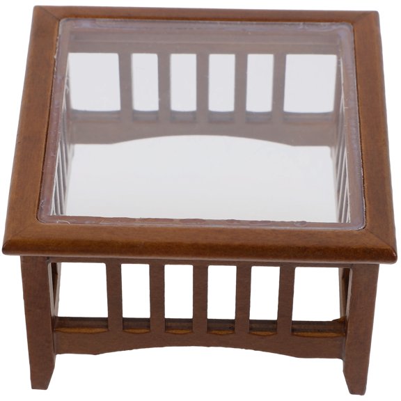 LEORX Miniature End Table Brown Wood 1 Set