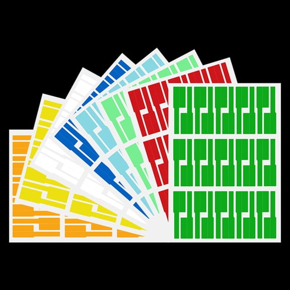 LEORX 24PCS Power Cord Labels for General Users Waterproof Synthetic Paper in Red Green