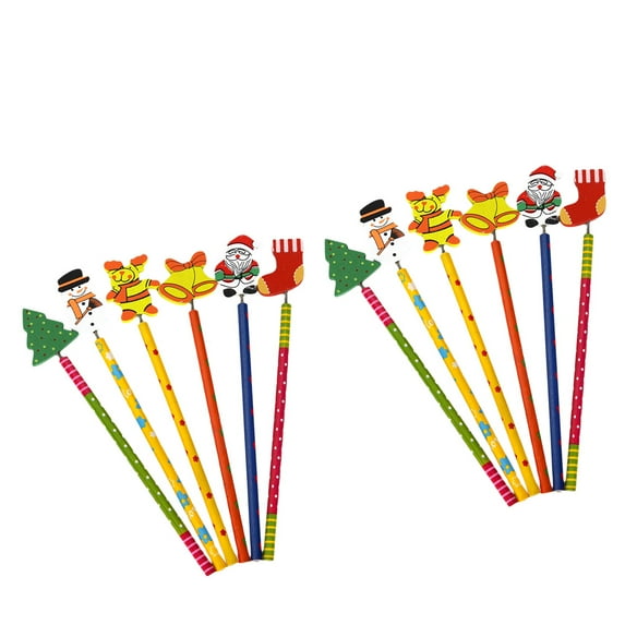 LEORX 24Pack Colored Pencil Wooden Random Color Writing Stationery for Class Rewards 8.9*1.4*0.2in