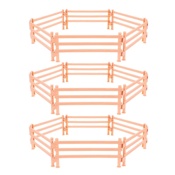 LEORX 25Pcs Mini Fences Beige for Handicraft Lovers and DIY Projects 16.00X6.50X0.90CM
