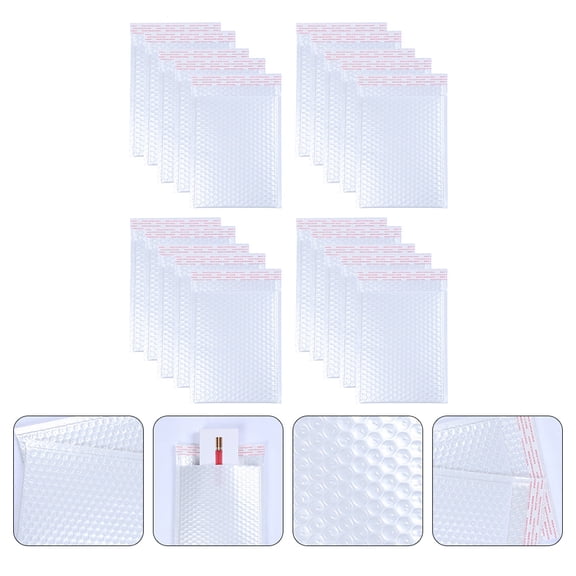 LEORX 25pcs Self Seal Mailing Shockproof Packaging Pouch With Tamper Evident Closure For Shipping And Storage White