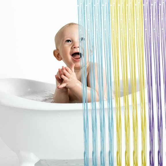 LEORX 2PCS Rainbow Tinsel Curtains Tinsel Foil Fringe Curtain for Trendy Party Events