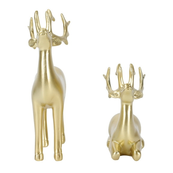 LEORX 2Pack Deer Figurine Ornaments Decor For Friends And Family