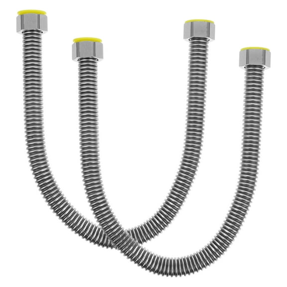 LEORX Flexible Corrugated Pipe for Homeowners Silver 304 Stainless Steel 2Pack