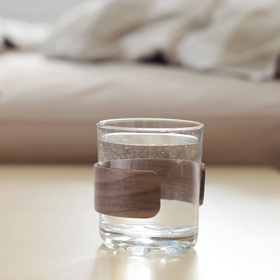 LEORX 2Pack Heat Resistant Protective Cover for Glass Bottle Wood Non Slip Sleeve