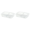 thumbnail image 1 of LEORX 2Pack Household Refrigerator Bin Transparent PP Reusable Fridge Storage Containers Kitchen Organization, 1 of 1