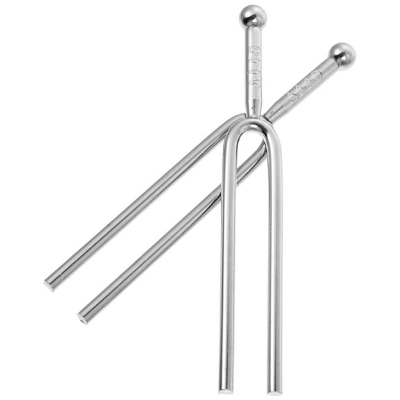 LEORX 2Pack Musical Instrument Accessories Clear Tone Tuning Forks Silver 12.0X0.7X0.2in
