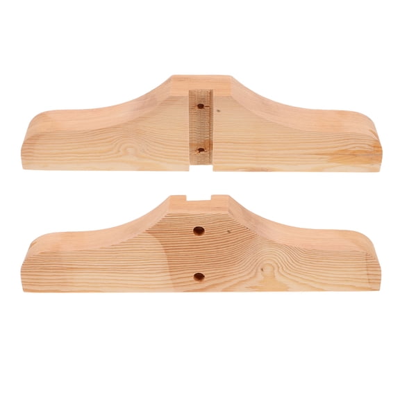 LEORX 2Pack Partition Bracket Feet Wood Stable Base 12.2x3.3x1.4in Space Partitioning Office Use