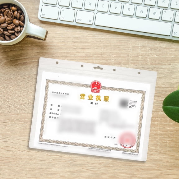 LEORX 2Pcs Transparent Protective Covers for Office Files and Certificates with Space Saving Design