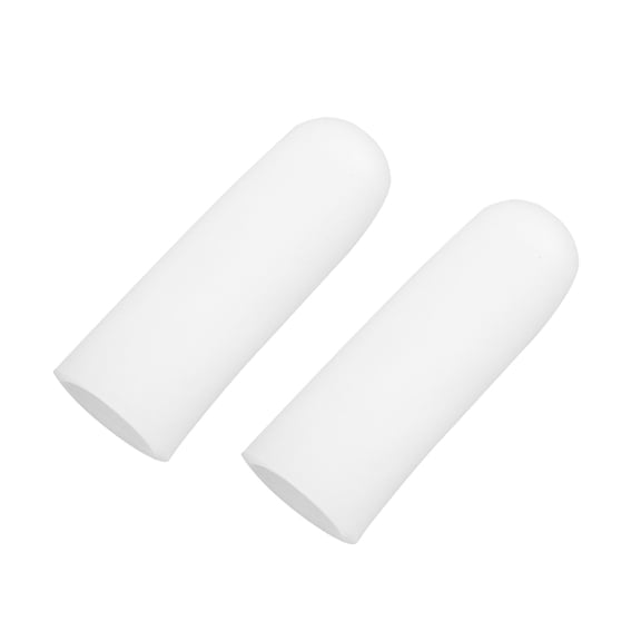 LEORX Thumb Guard Silicone Gel Finger Protector Sleeves White for Finger Protector 2Pack