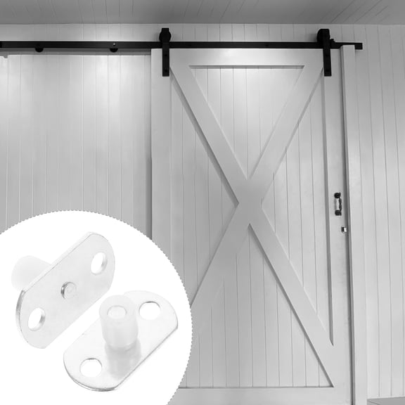 LEORX 2Pack Wall-Mounted Sliding Barn Door Floor Guide 1.45X0.79X0.67In