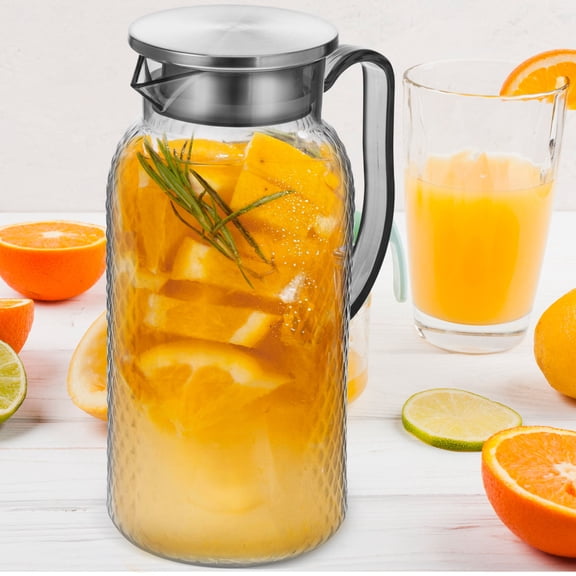 LEORX 2Pcs Acrylic Juice Pitcher 1.8L For Household Users