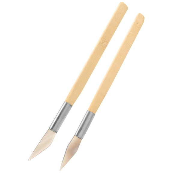 LEORX 2Pcs Agate Burnisher For Jewelry Polishing Tool With Handle For Professional And Personal Users