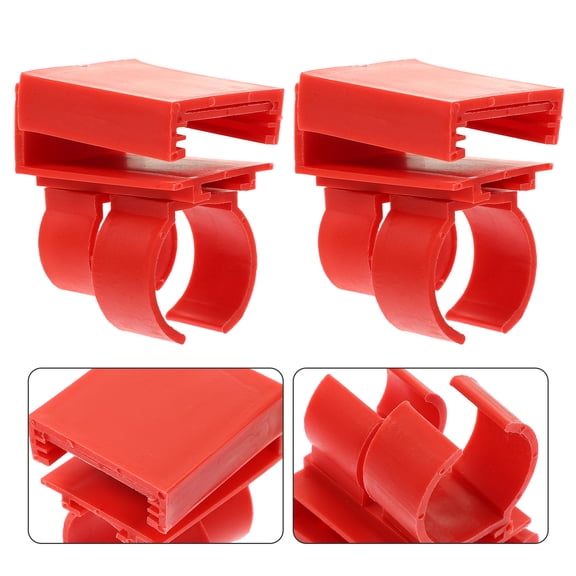 LEORX 2Pcs Aquarium Light Mounting Bracket Red Plastic for Fish Keeping 11.8*7.9*3.9in
