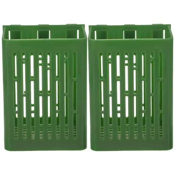 LEORX 2Pcs Plastic Hydroponic Plant Basket Cups for Home Use with Root Aeration Feature