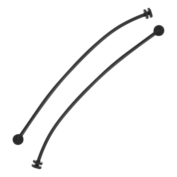LEORX 2Pcs Auto Cap Rope Black Abs Car Prevent Accidental Opening 5.6*0.3*0.3in