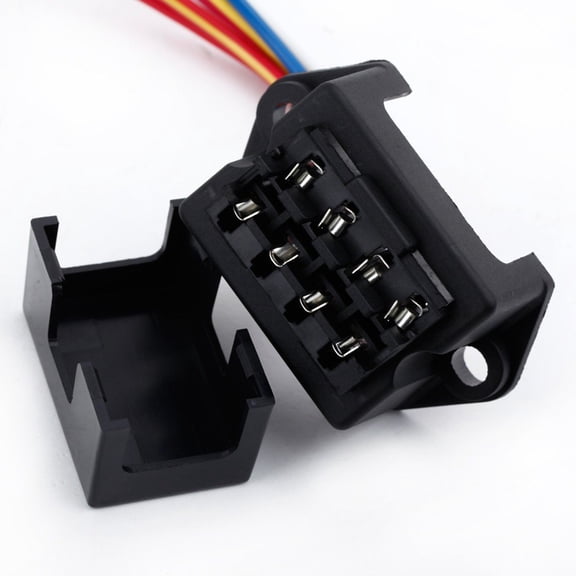 LEORX 2Pcs Black Metal Square Fuse Holder for Truck and Marine Circuit Protection