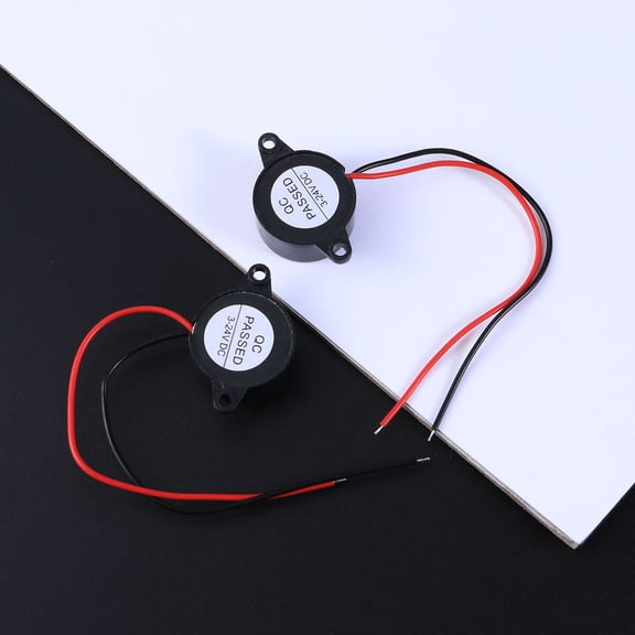 LEORX 2Pcs Black Piezo for Electronics Projects with Low Decibel Sound and Alarm