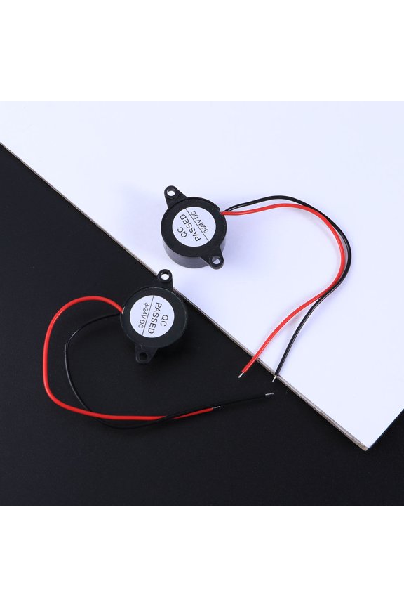 2Pcs Black Piezo for Electronics Projects with Low Decibel Sound and Alarm
