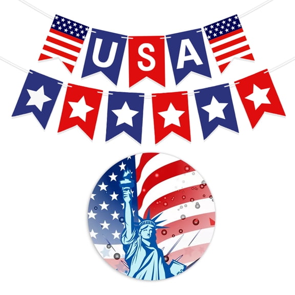 LEORX 2Pcs Bunting Flags Paper Banners Assorted Color Decoration for Indoor and Outdoor Decoration