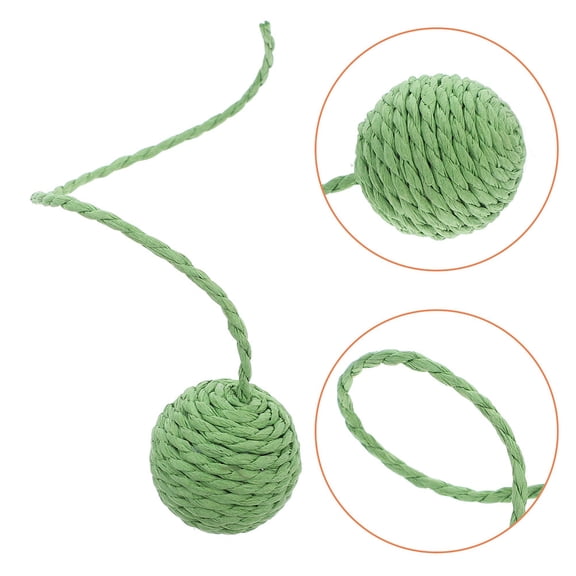 LEORX Sisal Ball Cat Scratcher Cat Ball Green 2Pcs