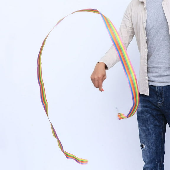 LEORX 2Pcs Rhythmic Ribbon for Assorted Color Silk Streamer for Gymnastics Training