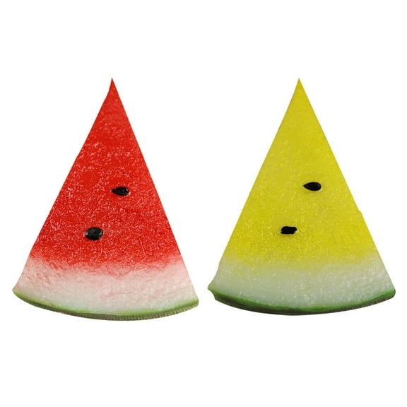 LEORX 2Pcs Faux Watermelon Model Artificial Fruits PVC Decoration for Hotel Decor