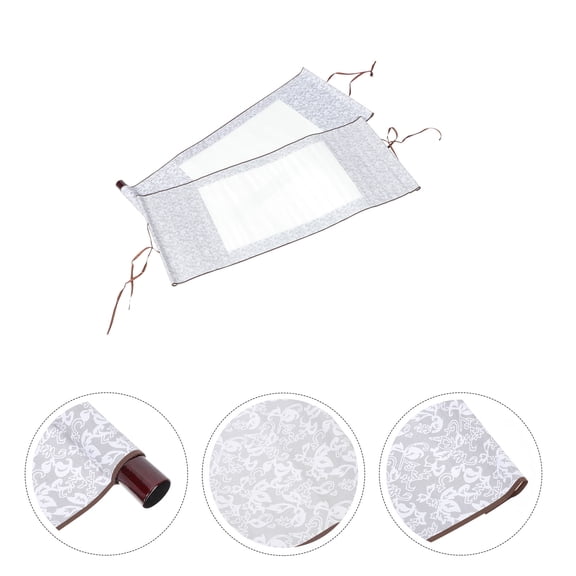 LEORX 2Pcs Grey Rice Paper Scroll for Beginners in Calligraphy Work and Painting 11x5in