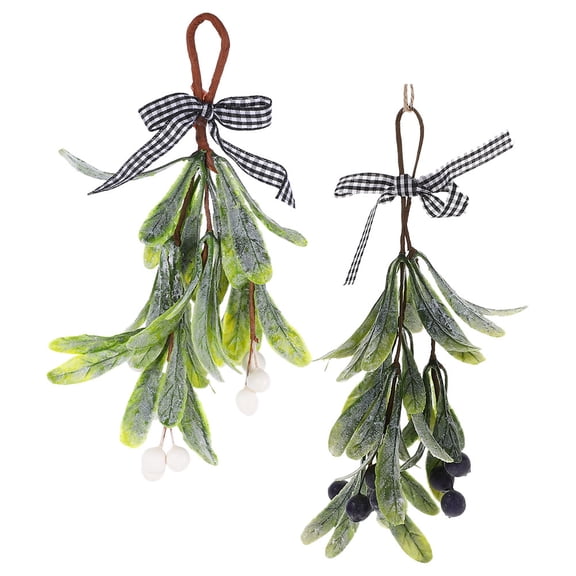 LEORX 2Pcs Hanging Decoration Faux Branches Artificial Greenery for Decor Cream White for Homeowners