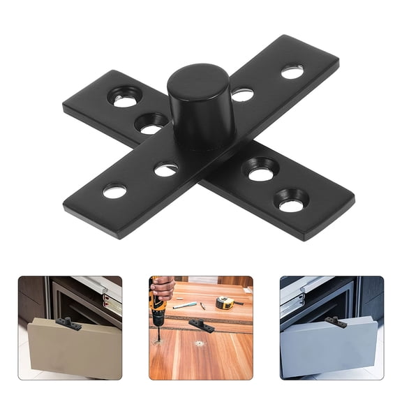 LEORX 2Pcs Corner Cabinet Hinges Black Stainless Steel Heavy Duty Concealed Hinge for Wooden Doors