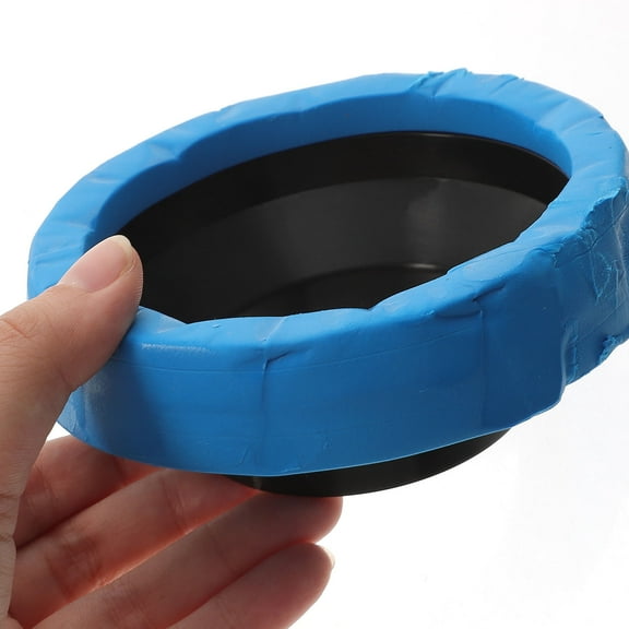 LEORX 2Pcs Household Users Toilet Wax Ring for Sealing Round Blue 11.8X11.8X2.0In Rubber PP