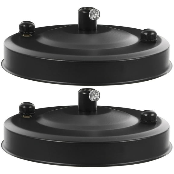 LEORX 2Pcs Light Fixture Mounting Bracket for Ceiling Light Base Plate Metal Black Lighting Installation