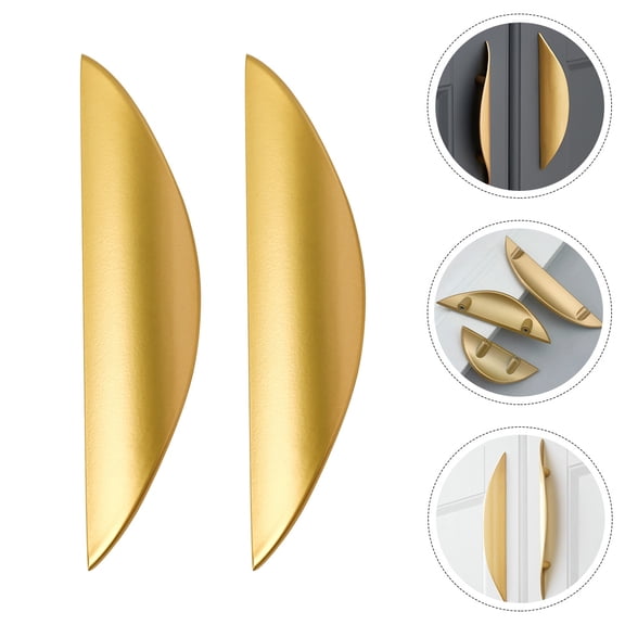 LEORX 2Pcs Minimalist Nordic Style Kitchen Cupboard Handles 14.7X3.5CM