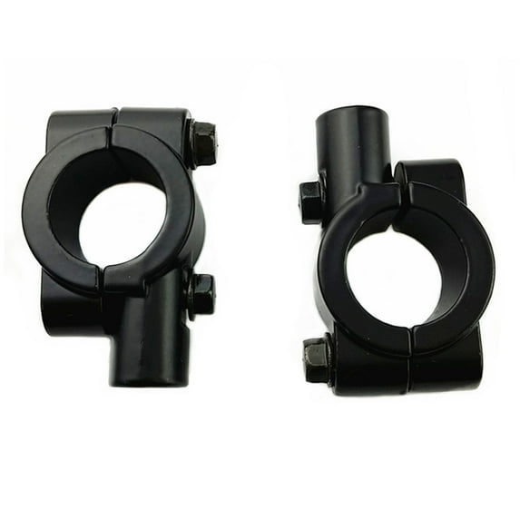 LEORX 2Pcs Motorcycle Rearview Mirror Holder for Handlebar Aluminum Alloy Black 5 x 3 x 1 in