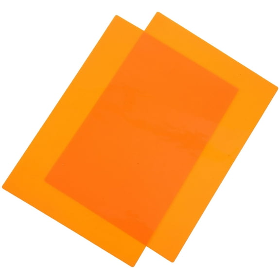 LEORX 2Pcs Orange Rectangular Silicone Placemats Heat Resistant Non-Stick Scratch Resistant for Home Use