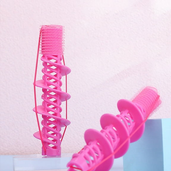 LEORX 2Pcs Pink Cylindrical Curling Perm Rods Medium Perm Rods For Diy Tool Home Salon Travel Use