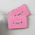 thumbnail image 1 of LEORX DIY Projects Cassette Tape Pink Plastic 2Pcs 3.9X2.5X0.5In, 1 of 8