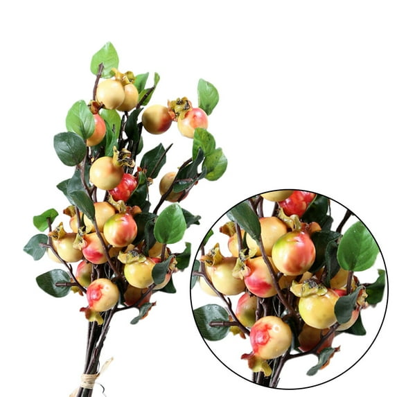 LEORX 2Pcs Plastic Berries Multi Color Faux Fruit Branches Home Decoration for Christmas DIY Enthusiasts
