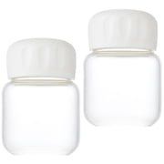 LEORX 2Pcs Portable Glass Beverage Bottles for Outdoor Use 300ML