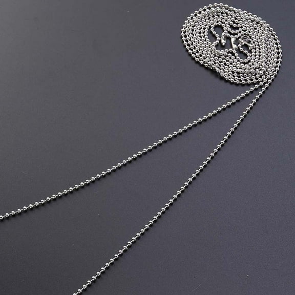 LEORX 2Pcs Pull Chain for Light Fixture Switch Silver 15.7x0.1x0.1 Inch