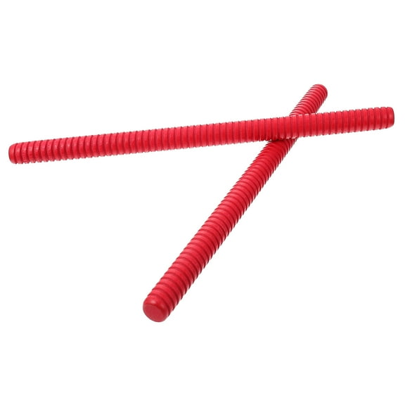 LEORX 2Pcs Rhythm Stick Wooden Musical Instrument for Children Red 11.8x0.63x0.63in