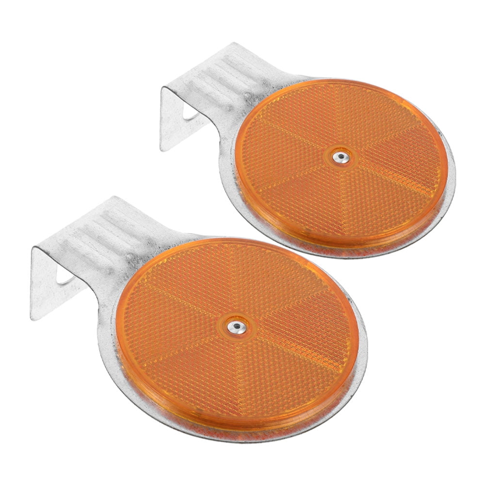 LEORX 2Pcs Safety Reflectors Abs Round For Parking Lots And Streets 6.1 ...