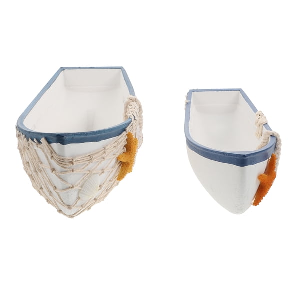 LEORX 2Pcs Sailboat Figurine Decorative Statue White Style For Decor